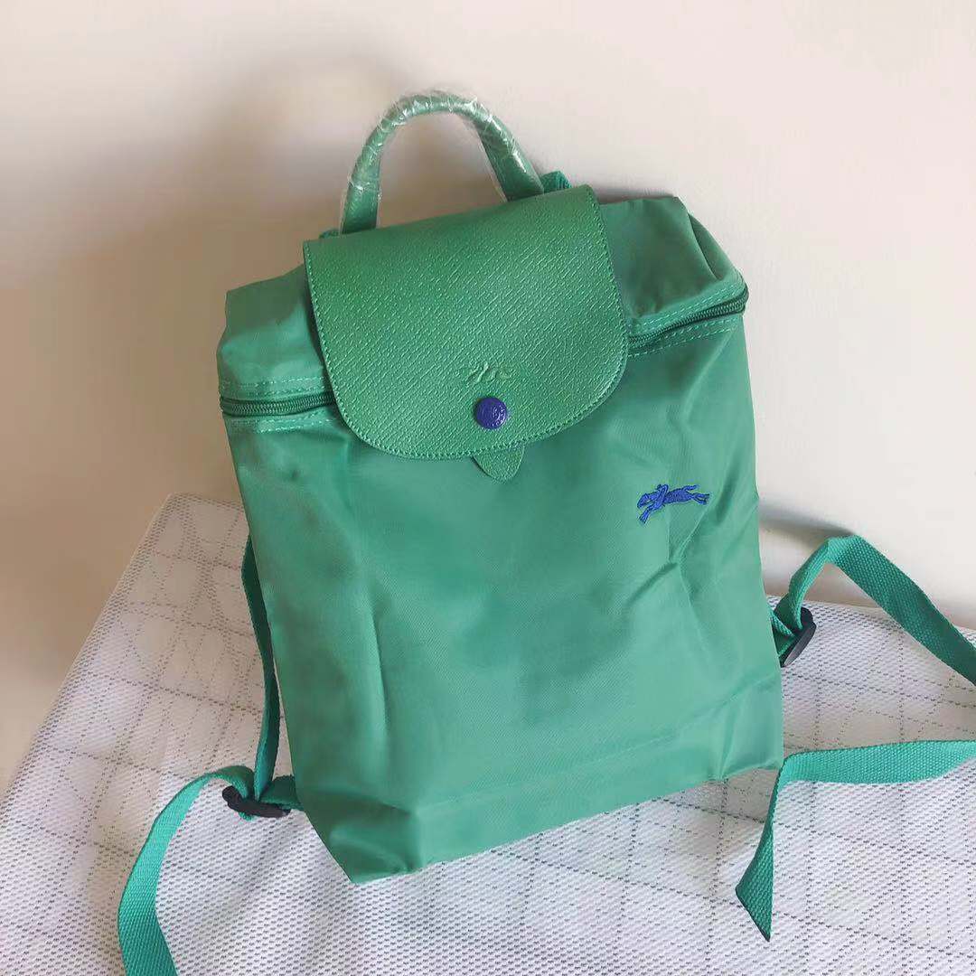 Sac à bandoulière sac à dos pliable sac en Nylon sac d'ordinateur Portable de masse: Emerald green