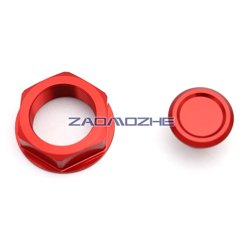 For suzuki GSXR 600 GSX-R600 GSXR750 GSX-R 2006 Motorcycle CNC aluminum alloy Triple clamp Screw Cover Stem Nut Set M28: red  NO logo