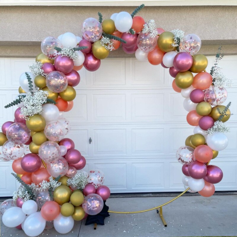 DD Metal Circle Backdrop Stands Wedding Birthday Party Decoration Props Outdoor Balloon Arch Flower Decor Shelf Photo Background