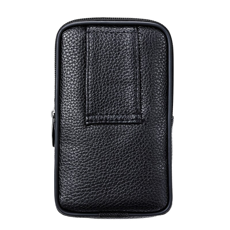 Bolsa dupla universal de celular para iphone, samsung, xiaomi, redmi, meizu, cintura, cinto, couro