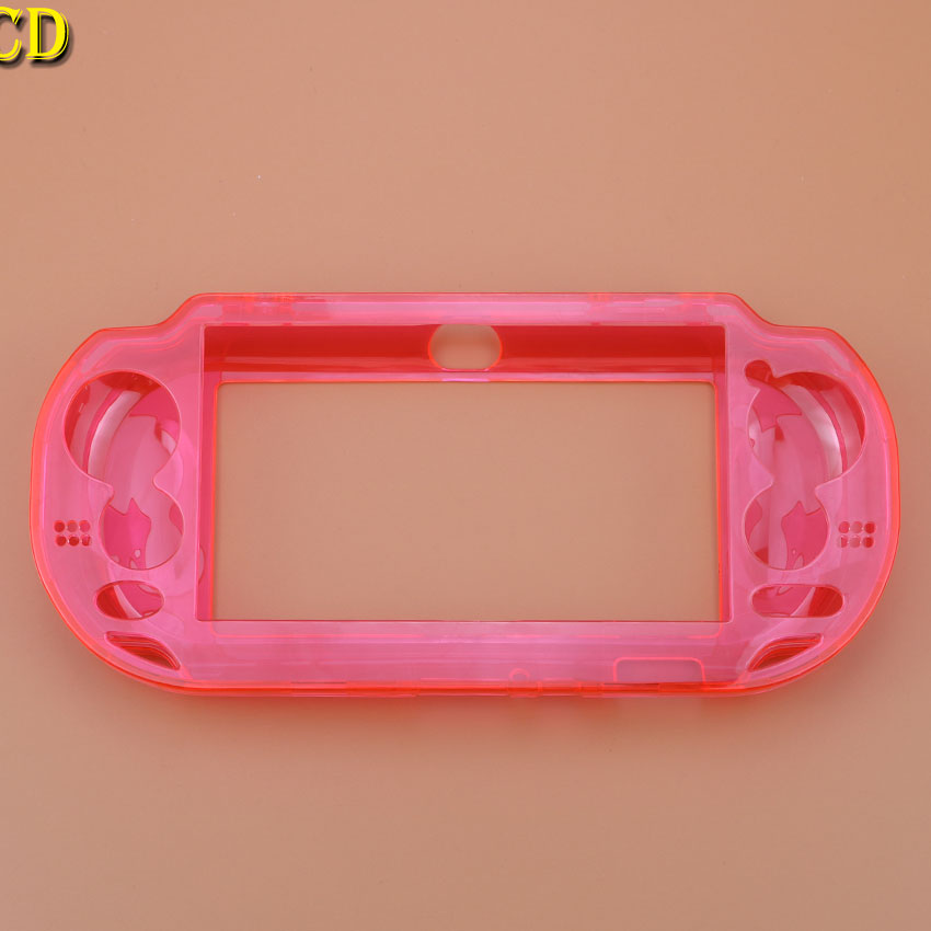 JCD 1 pcs Crystal Hard Case Cover Voor Sony PSV 1000 Beschermende Huid Voor PS Vita PSVita 1000 Gamepad: Transparent Red