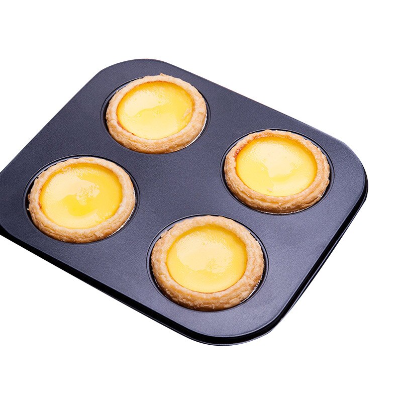 Non-stick Bakpan 4/6/12 Cups Muffin Cupcake Ei Taartvorm Metalen Koolstofstaal ronde Bakvorm DIY Cakevorm Bakken Gereedschap