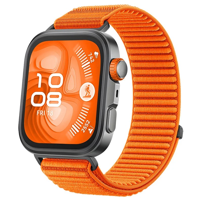 Bracelet à boucle en Nylon pour montre Huawei Fit 3/4/4Pro, tressé, confortable et respirant, pour Huawei Watch Fit 3/Fit 4/4Pro, accessoires: XXXL / poudre bleue
