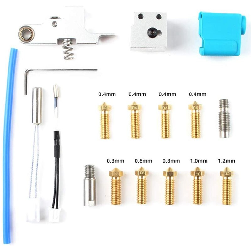 Extruder Kit Heizung Rohr Silikon Hülse Kehle E Griff Thermistor DIY Professionelle Idler Arm Heizung Cok Genius Düse