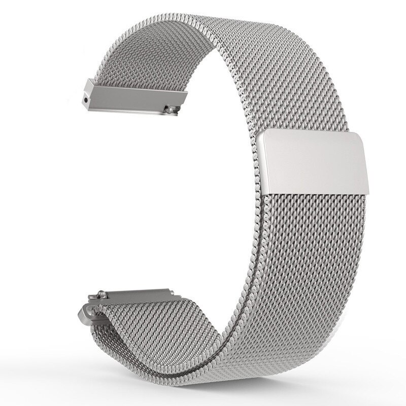 22mm Metalen Roestvrij Band voor Xiaomi Huami Amazfit Tempo Armband Horloge Band Milanese Loop Magnetische Bandjes voor Amazfit Stratos 2: Silver