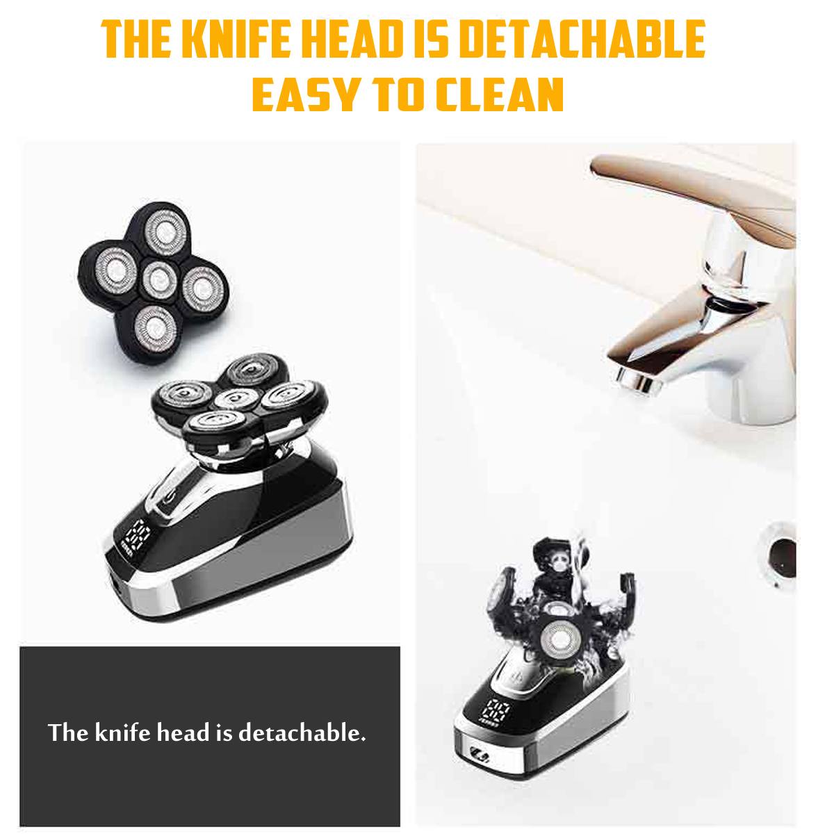 Electric Shaver USB Rechargeable IPX5 Multifunctional Grooming kit 3 In 1 5D For Men Women Bald Head Polish Hair Clipper Trimmer