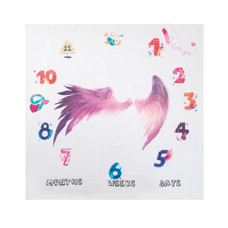 Baby Milestone Deken Pasgeboren Foto Achtergrond Doek Zuigelingen Fotografie Props R2JF