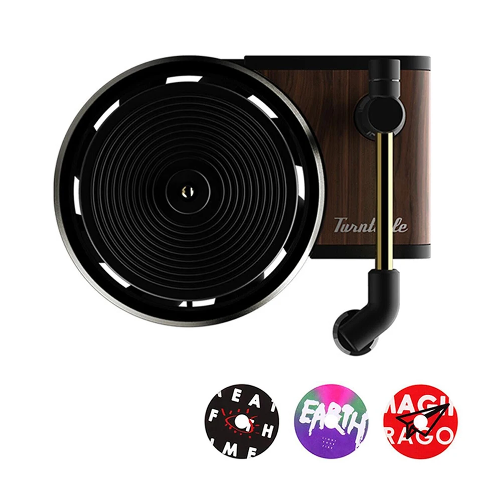 Car Air Freshener Kit Record Player Turntable Car Perfume Clip Vinyl Phonograph Air Vent Outlet Aromatherapy Clip Smell Diffuser: black