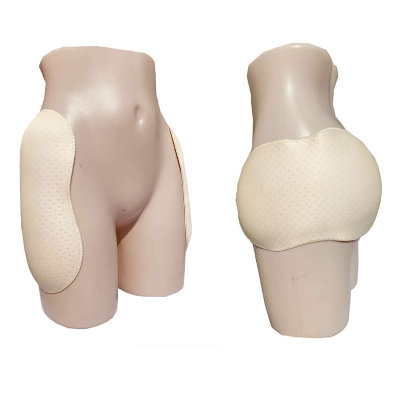 2ps store, selvklæbende, genanvendelige polstrede hoftesvamp-hoftepuder: Selvklæbende biege / L