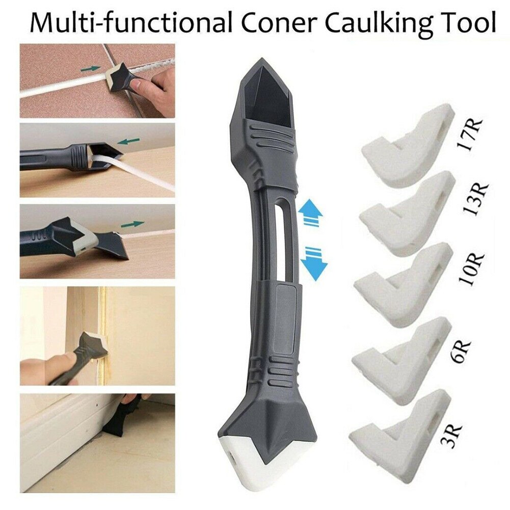 12PC Caulking Remover Silicone Sealant Tool Finishing Smoothing Cleaner Surface Glue Residual Shovel Kit