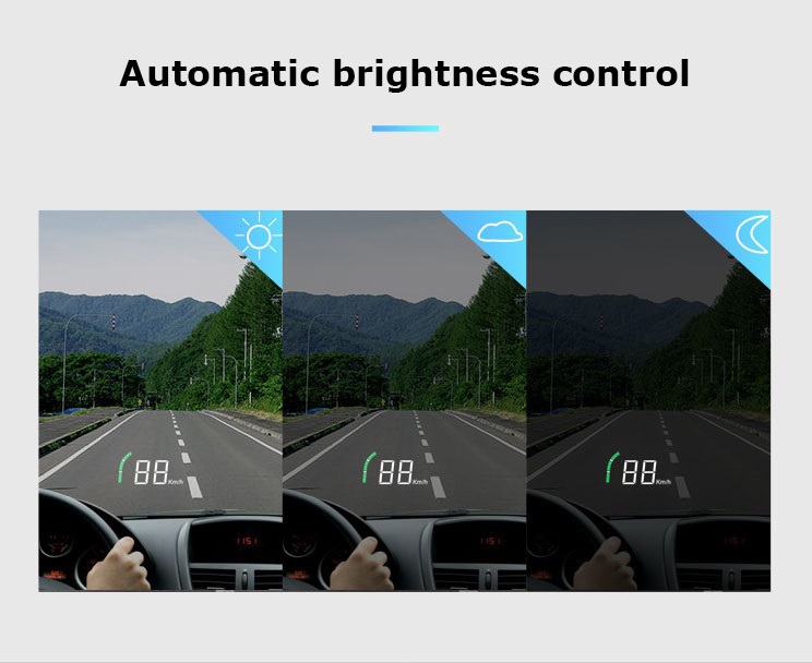 GEYIREN hud C200 Hud Display Car KM/h MPH Auto Electronics A100 A100s OBD2 Hud windshield Projector display