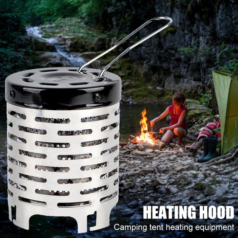 Duurzaam Kachel Slijtvaste Outdoor Camping Gas Kachel Draagbare Rvs Gas Warmer Verwarming Cover