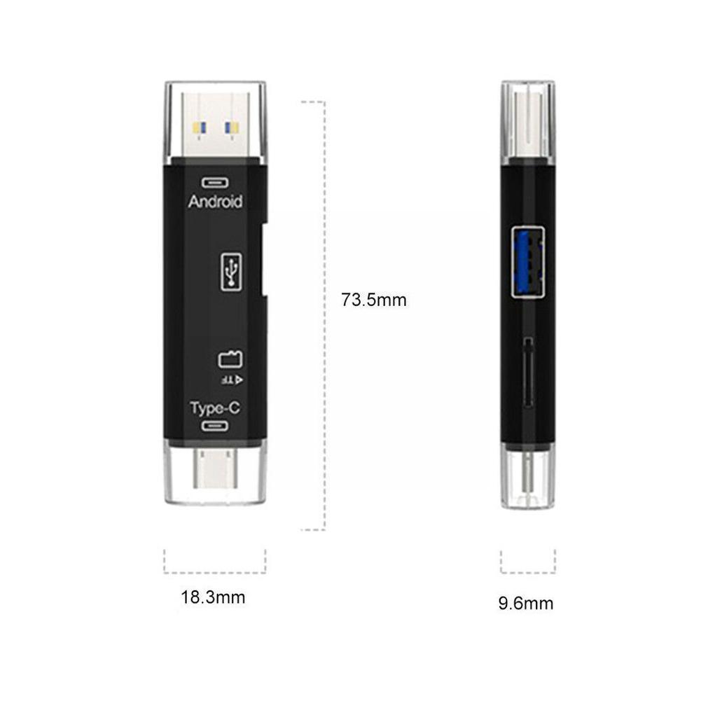 5in1 Multi Otg Card Reader Micro-sd / Sd Card / Usb Universal / Android Type-c / Phone Reader Type-c Tf Computer Support N5m0