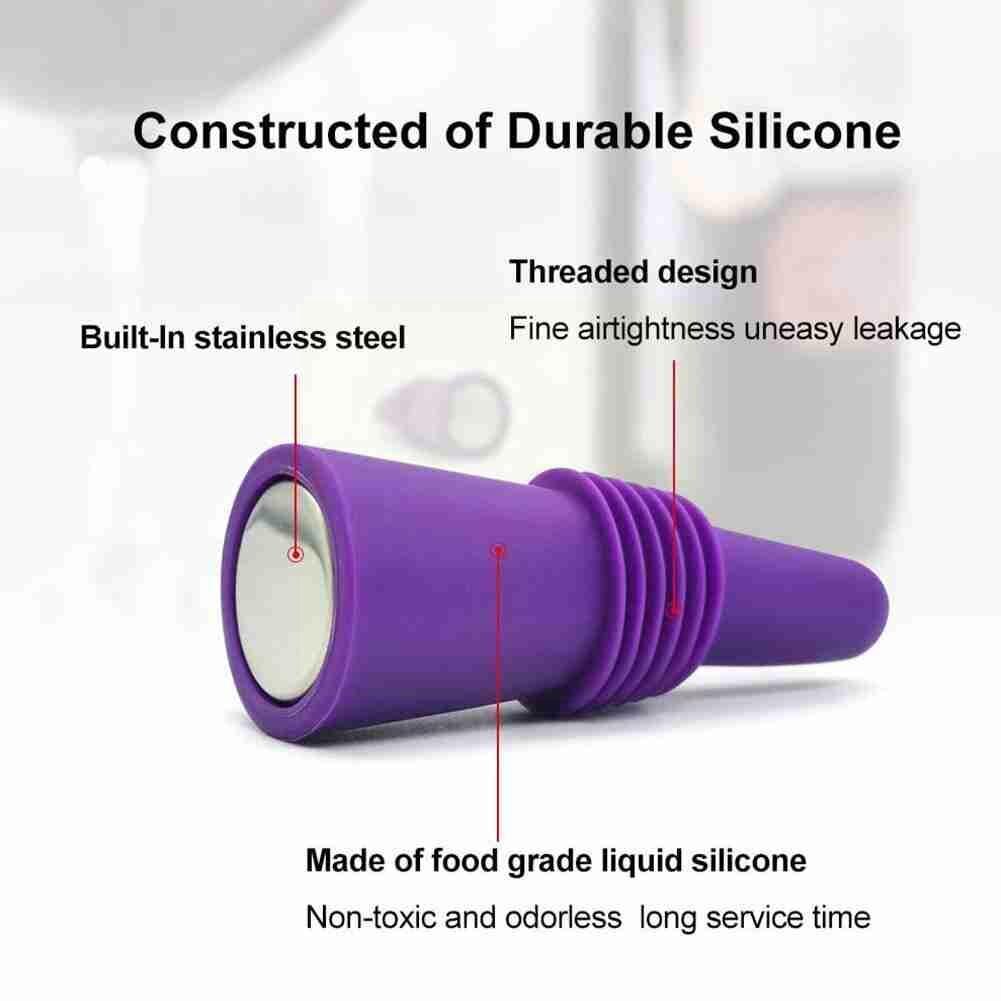 Soft Silicone Conical Glass Bottle Stopper home brew Cap Oak Cork Wine Jar Pudding Beer Plug bottl cap Container Bottle N4W5