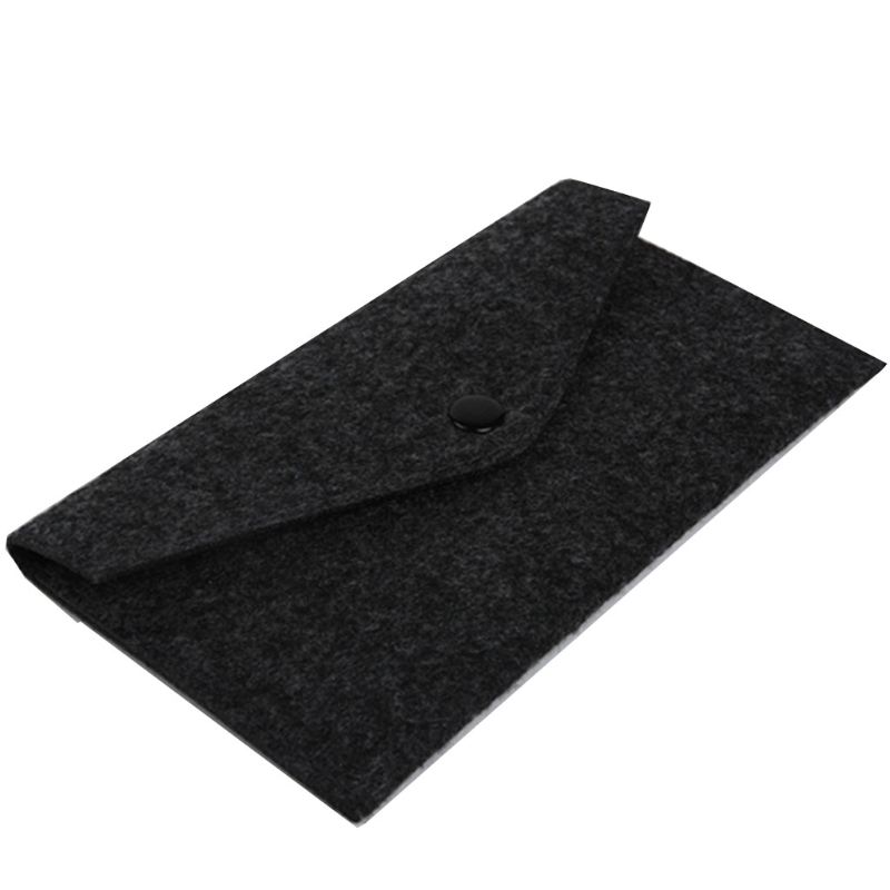 Felt Coin Purse Wallet Bag Change for Key Card Holder Credit Card Holde: Dark Grey