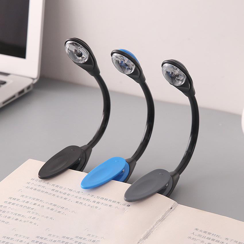Luz LED Flexible portátil para leer libros, lámpara de lectura brillante, Mini luces de iluminación para dormitorio, tipo Clip