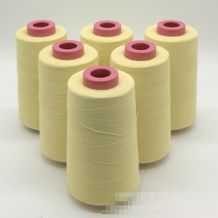 Hilo de coser retardante de llama resistente al corte de fibra 1414 Kevlar alta temperatura (560 grados) línea de fuego al por mayor 100 g/pc