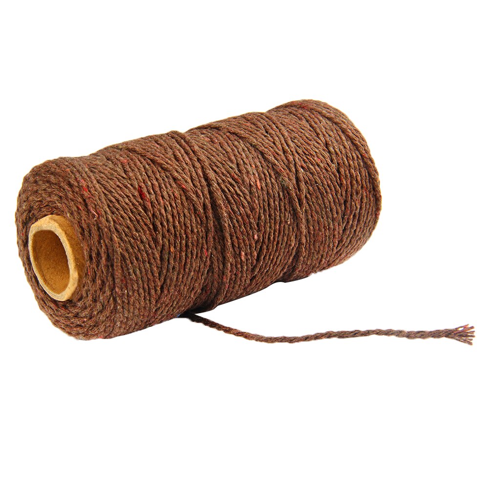 Coloré torsadé coton corde couture ornement cordon ménage mère pour bricolage artisanat tenture murale décor à la maison coton corde: Coffee