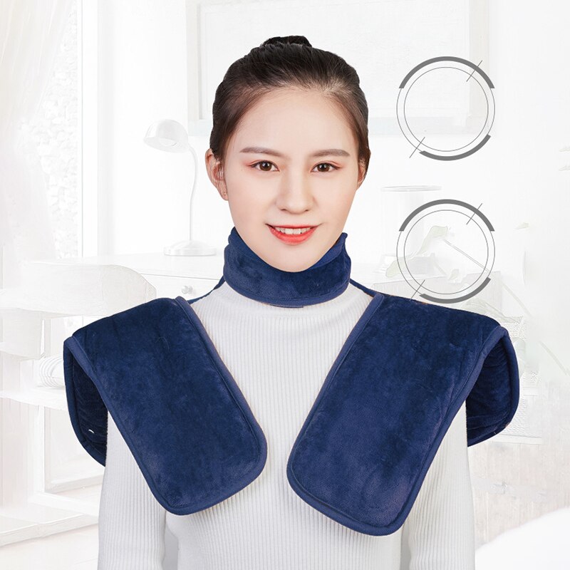 Manta de chal de masaje con calefacción eléctrica, almohadilla calentada de sal Herbal para cuello y espalda, envoltura de calor, temperatura ajustable