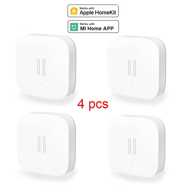 Xiaomi Aqara Clever Vibration Sensor Zigbee Bewegung Schock Sensor Erkennung Alarm Monitor Gebaut-in Kreisel Für Heimat Sicherheit Mi hause: 4Stck Schock Sensor