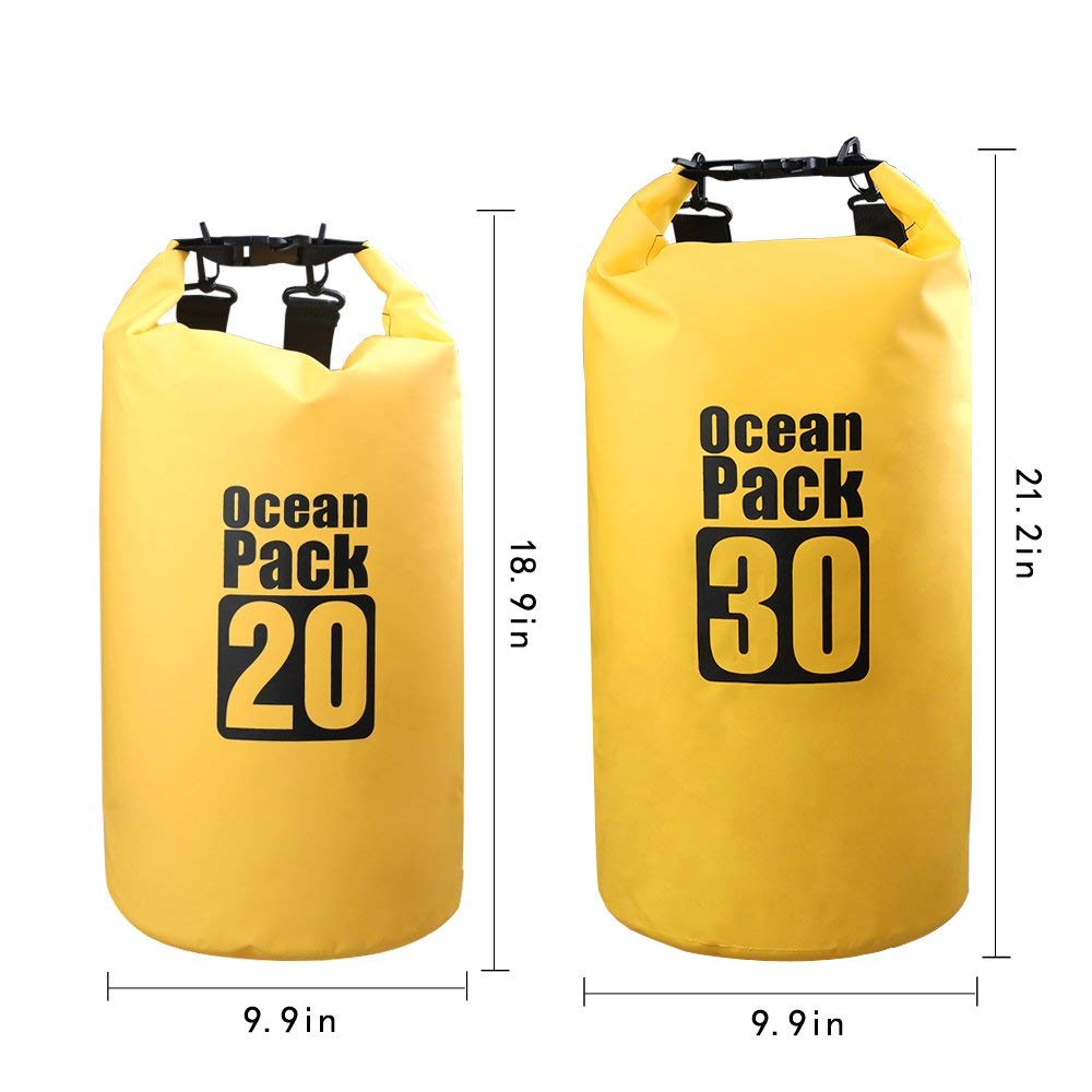 Wasserdichter Trockensack mit Rolltop-Sack hält Ausrügestochen trocken für Kajakfahren, Rafting, Bootfahren, Schwimmen, Camping, Wandern, Strand, Angeln