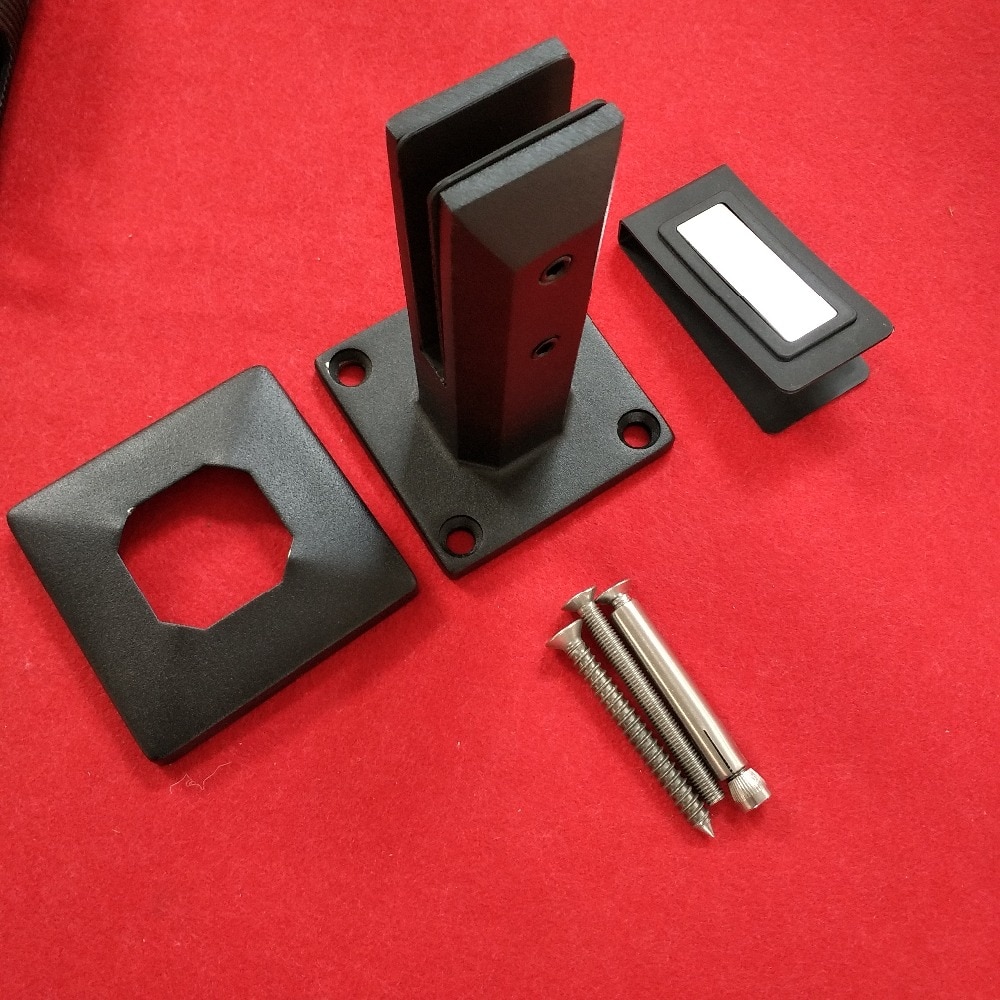 Stainless Steel Duplex 2205 Pool Fence Stair Railing Black Finish Glass Spigot Have In Stock