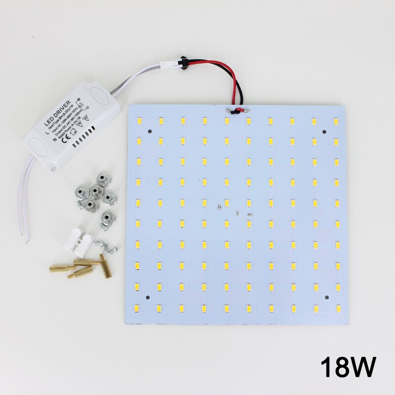 180-265V Led-paneel Lamp Vierkante 10W 15W 18W 20W 25W 35W 5730 Magnetische LED Plafond Panel Licht Plaat Aluminium Board: 18W Square / Warm white