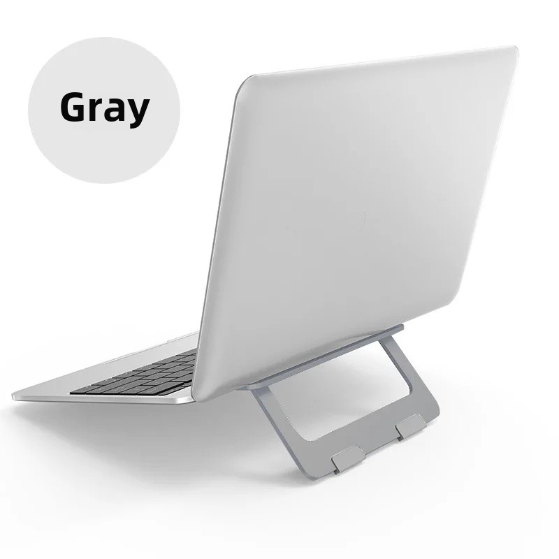 Portable Aluminum Alloy Notebook Stand Computer Heat Dissipation Bracket Foldable Laptop Riser Bracket Office Equipment: green