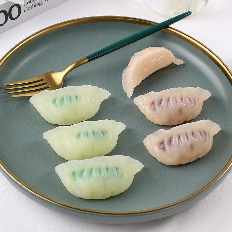 Simulering dumpling matte modell duftende blomster hvitløk dumpling fotografiske rekvisita butikk skap dekorasjon dekorasjon låve