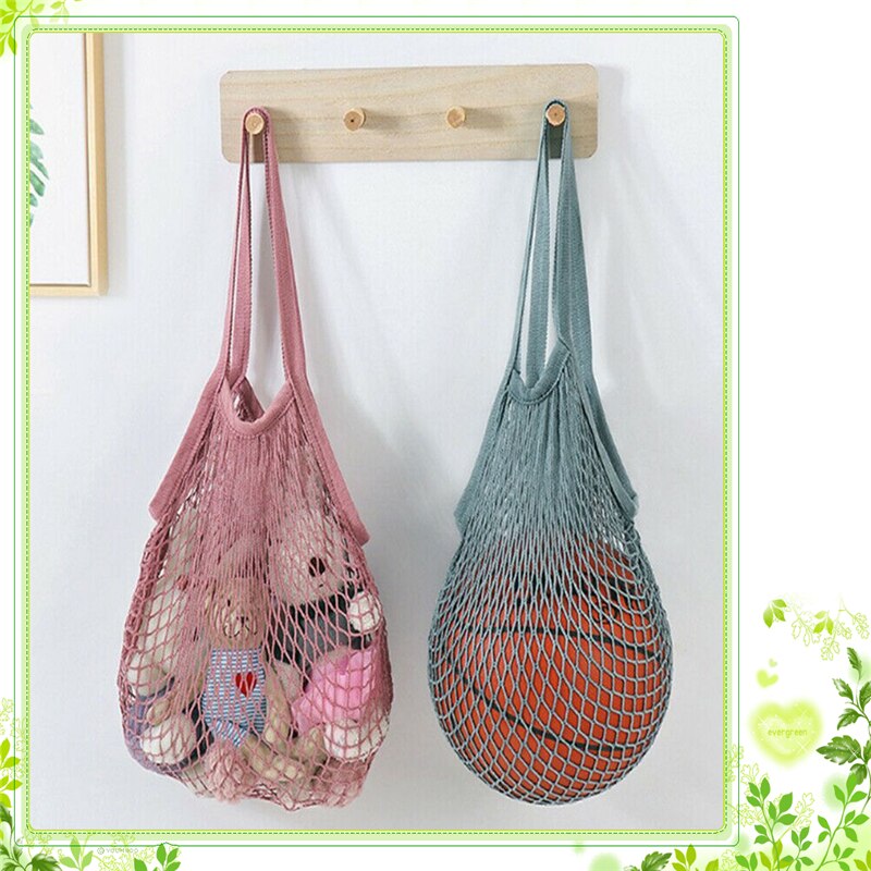 ISKYBOB Neue Mesh Einkaufstasche Reusable String Obst Lagerung Handtasche Totes Frauen Einkaufen Baumwolle Schulter Fällen Lebensmittel Taschen