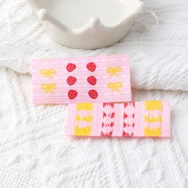 Tkane etykiety z kreskówek wiśniowych, naszywki z tkaniny, naszywki robić samodzielnego wykonania opasek robić włosów, ubrań, lalek, rękodzieła i akcesoriów