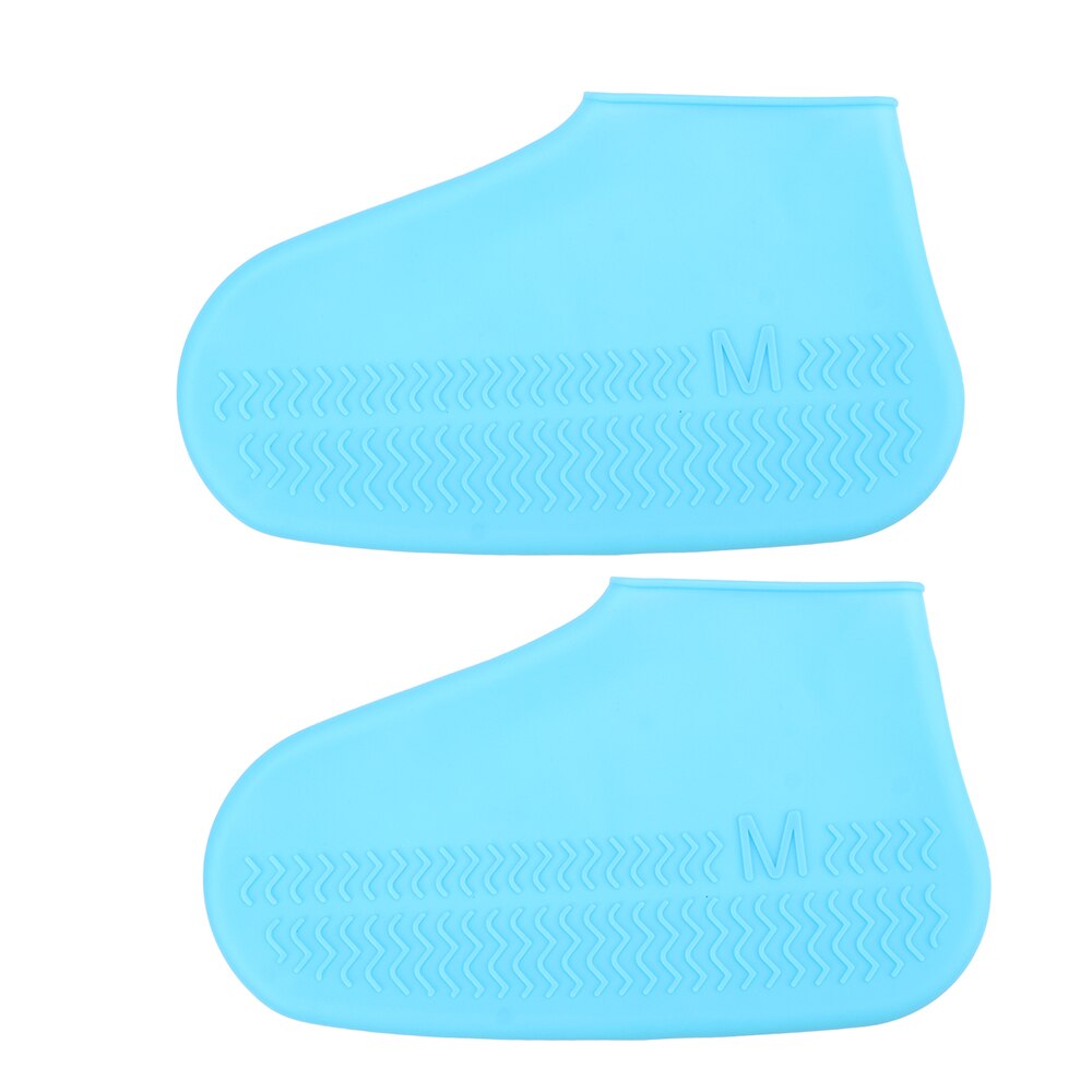 Rubberen Overschoenen Siliconen Regen Schoenen Laarzen Dekken Herbruikbare Waterdicht Antislip S/M/L 1 Paar outdoor Camping: Blue M