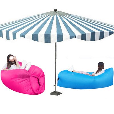 Canapé gonflable banane canapé lumière sac de couchage étanche air camping canapés de couchage adulte plage chaise longue pliage rapide