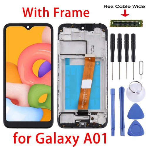 Pantalla LCD de 5,7 pulgadas para Samsung Galaxy A01, montaje completo de digitalizador y marco para Galaxy SM-A015F/DS,SM-A015G/DS,SM-A015M/DS