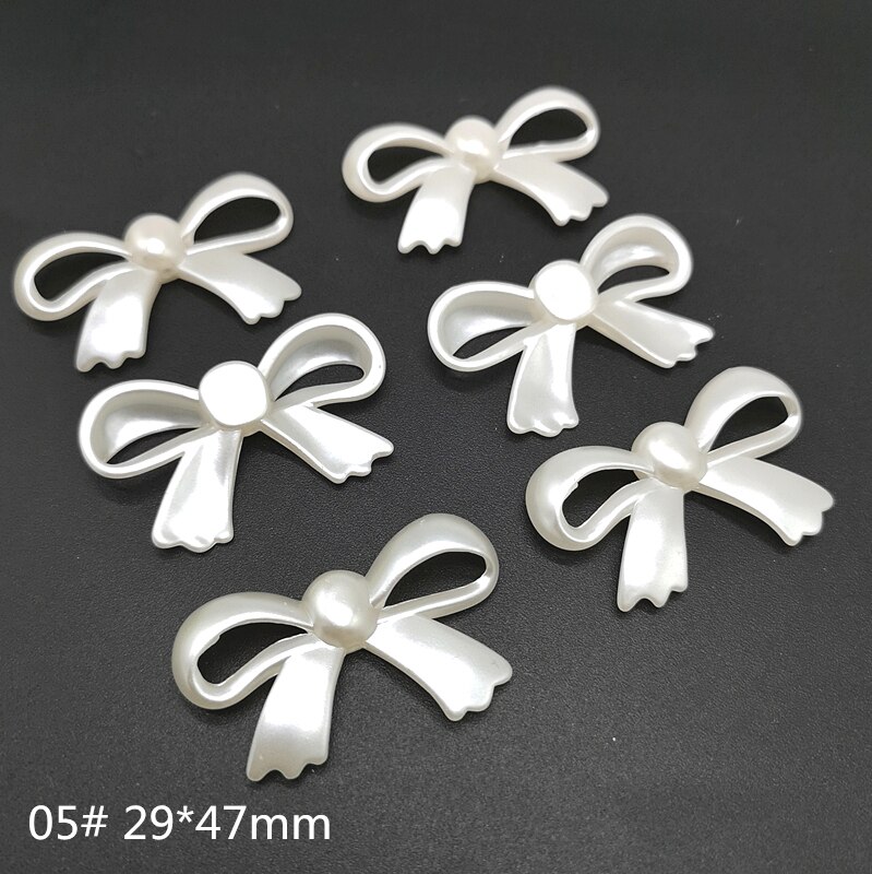 20pcs Jewelry Accessories Acrylic Beads Ivory Pearl Beads Loose Hole Beads Jewelry Accessories Beads Jewelry Making DIY