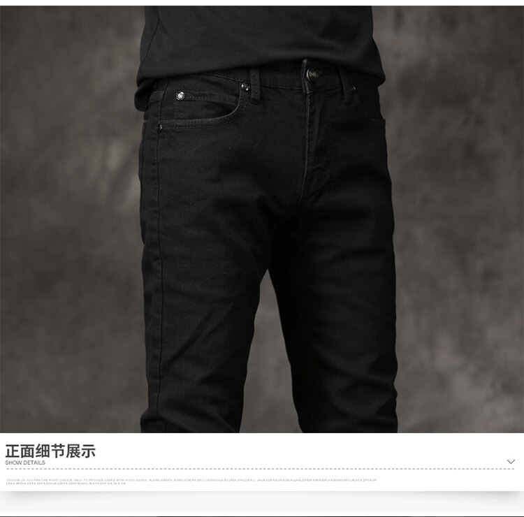 Ripped Frayed Pants For Men Skinny Destroyed Famous Hip Hop Black Men Joggers Pants Casual High Street Pant