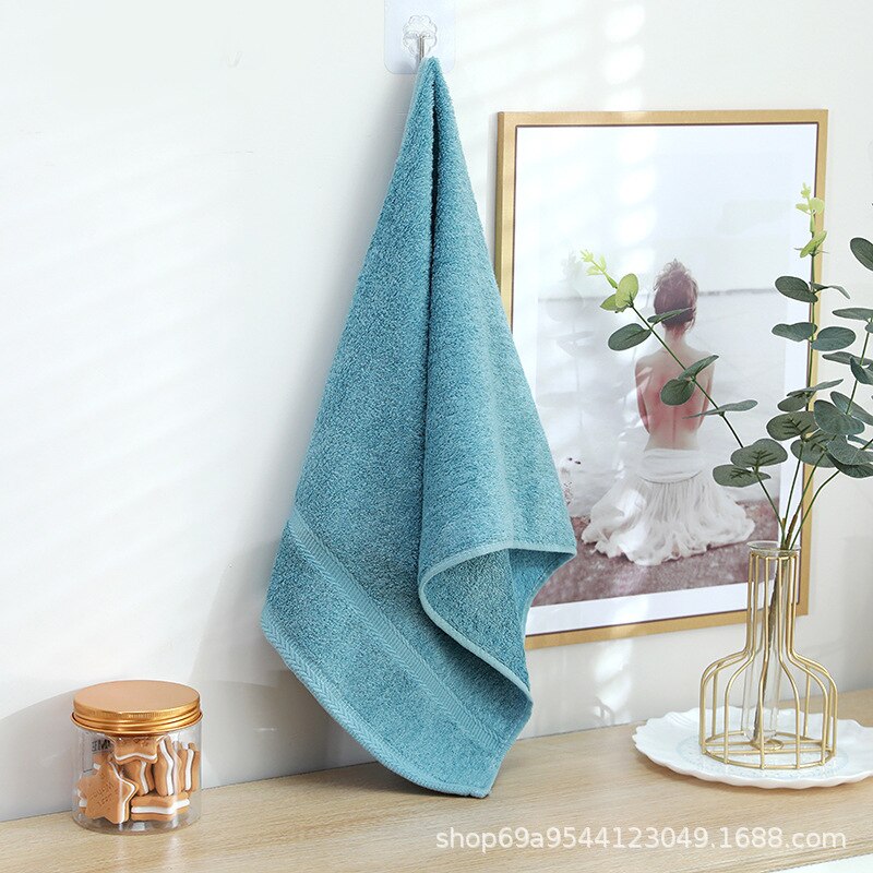 Fibra de bambu cozinha microfiber toalha de praia 34*75 liso do agregado familiar diário engrossado macio rosto toalha toalhas banho do banheiro: Azul
