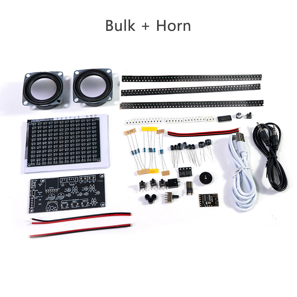 Bluetooth Lautsprecher Bausatz DIY LED Musik Spektrum Rhythmus Licht Bluetooth Lautsprecher LED Elektronische Lötprojekt Elektronische Bausatz: Silber