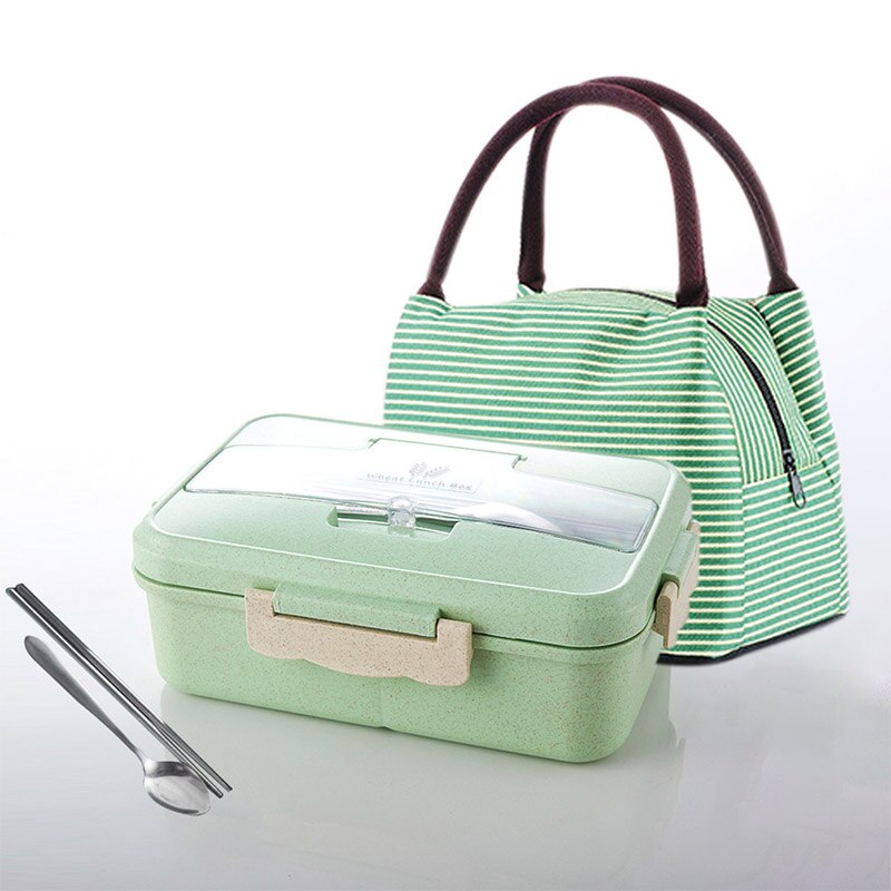 MICCK Draagbare Bento Box Voor Kinderen Lekvrij Voedsel Container Lunchbox Voor Picknick Tarwe Stro Voedsel Container Keuken Accessoires