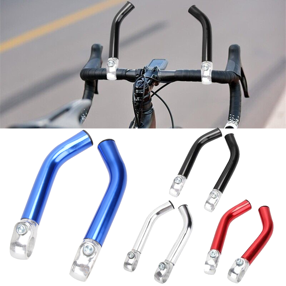 Adjustable Bike Grip Bar End Handle Auxiliary Riding Horn Rest Handlebars Cycling MTB Road Bicycle Metal Accessories