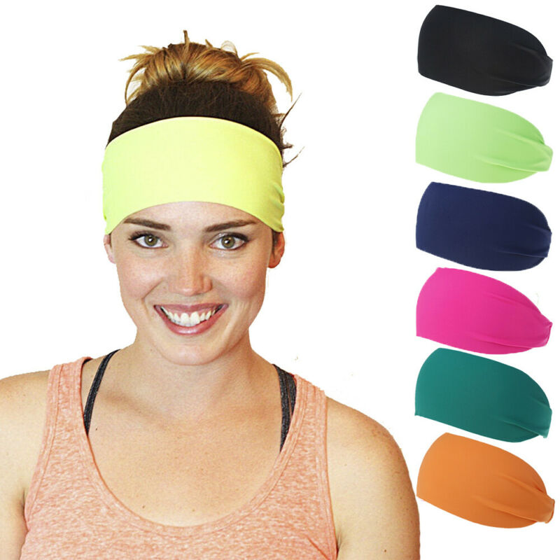 Sport Haarband Elastische Brede Blend Yoga Oefening Vrouwen Mannen Hoofdband Zweetband