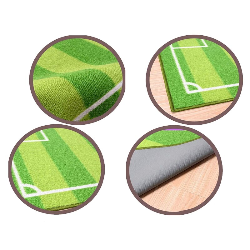 Fotbollsmatta, plan barn lekplats fotbollsplan matta, baby lek krypmatta stora mattor lekmatta för pojkar flickor, hem boende r