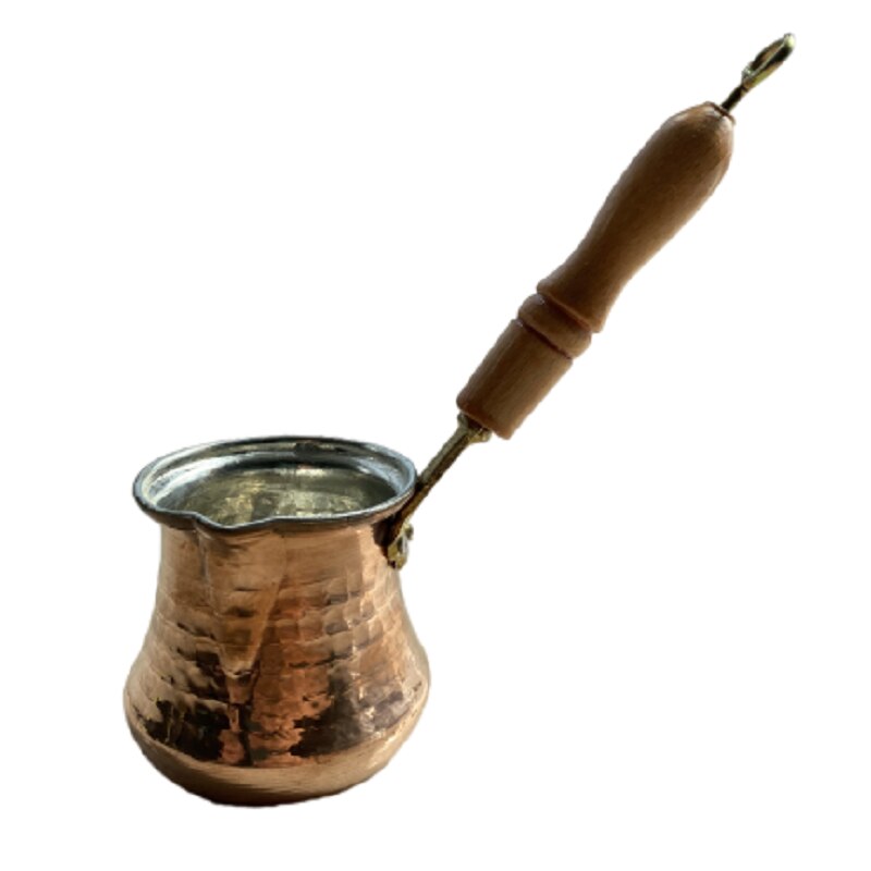 Turk Turkse Koffie Pot Koffie Turk Turkse Koperen Koffie Maker Voor Turk Cezve Cafetaria Houten Handvat Cevze