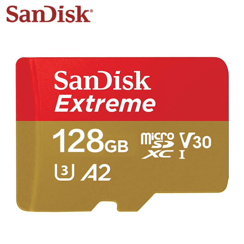 SanDisk Extreme U3 V30 A2 microSDXC Memory Card 1TB 512GB 256GB 128GB 64GB 32GB Class 10 Micro SD Card Microsd Flash TF Cards: 128GB