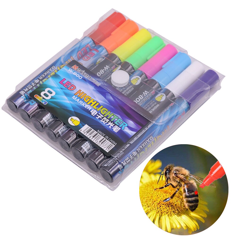 8 STUKS queen bijen markering pen markers pennen 8 kleuren identificatiemiddelen apparatuur voor bijen bijenteelt grootbrengen queens apicultor