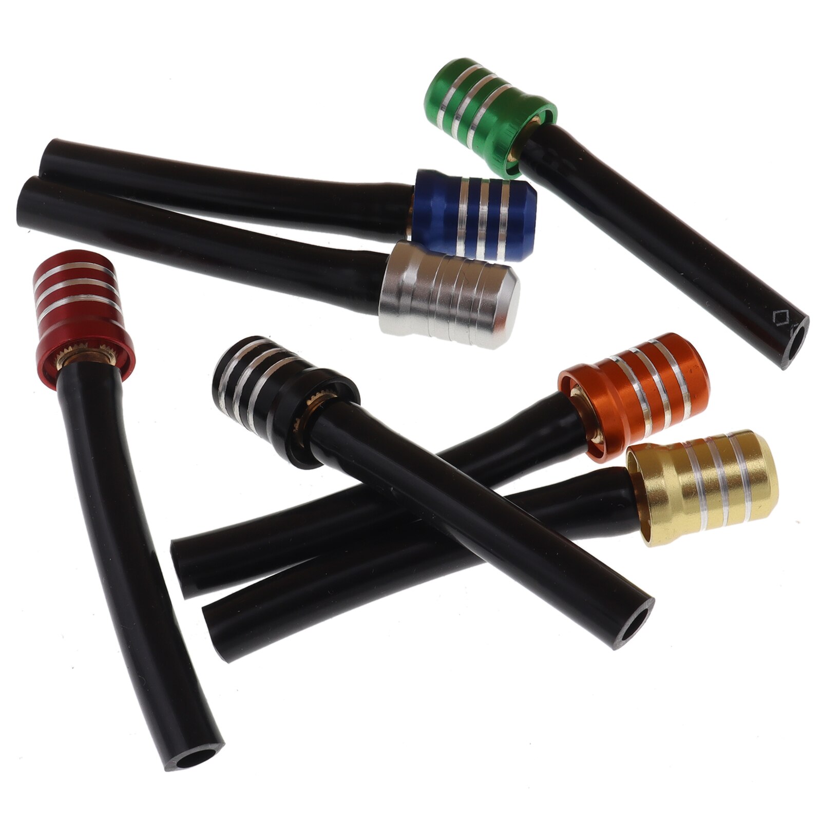 Tapa de tanque de combustible respiradero de Válvula de ventilación, tubo de manguera de cobre en 7 colores para ATV PIT Dirt Bike, rojo/azul/negro/naranja/plata/verde, 1 Uds.