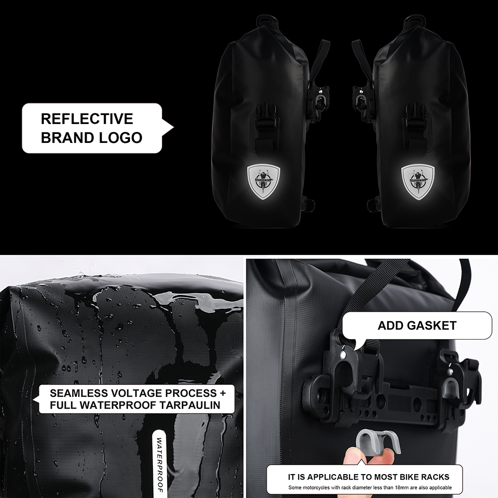 Rhinowalk Fahrrad tasche &Ampere; Koffer Voll Wasserdichte 7L Fahrrad Tasche kapazität Multifunktionale Hinten Gestell Koffer Tasche Radfahren Taschen
