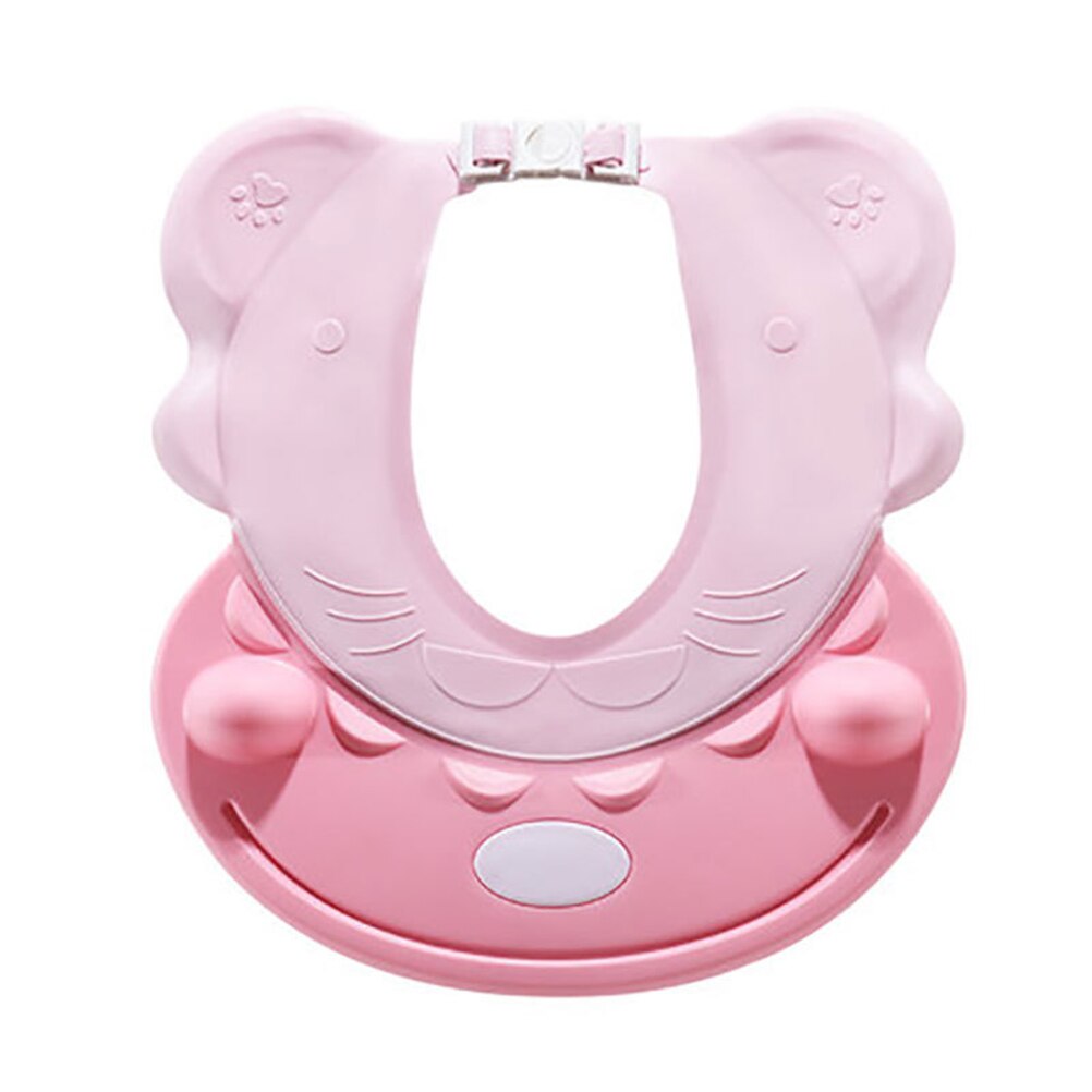 Adjustable Baby Shower Cap Hair Wash Shield For Children Protect Shampoo Kids Bath Visor Hat Bath Shower Cap Wash Hair Shield#30: Pink