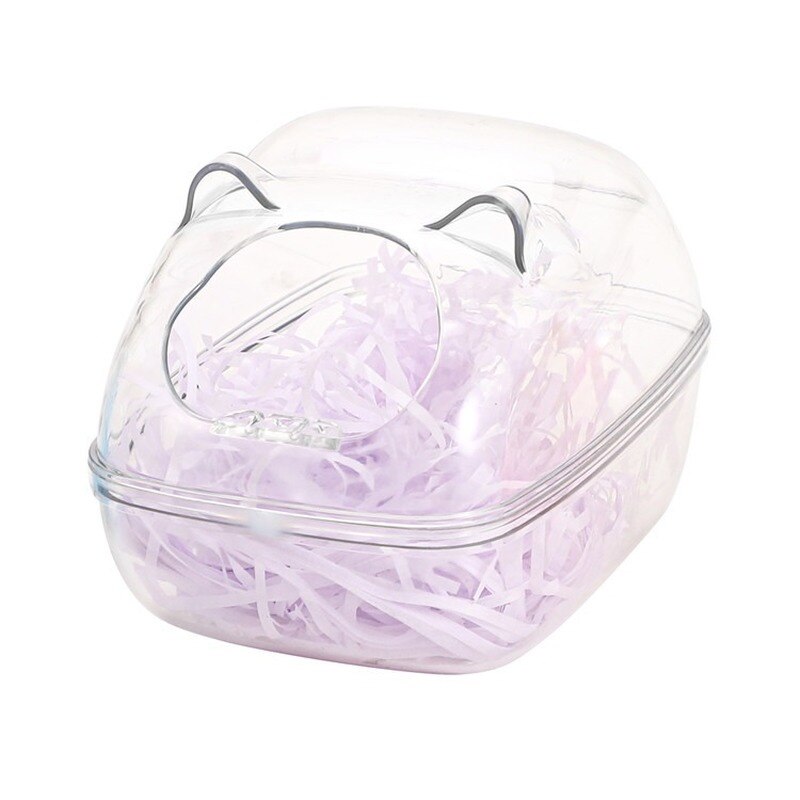 Inodoro transparente para baño, caja desodorante antisalpicaduras para mascotas pequeñas, doble uso, Hamster, nubes