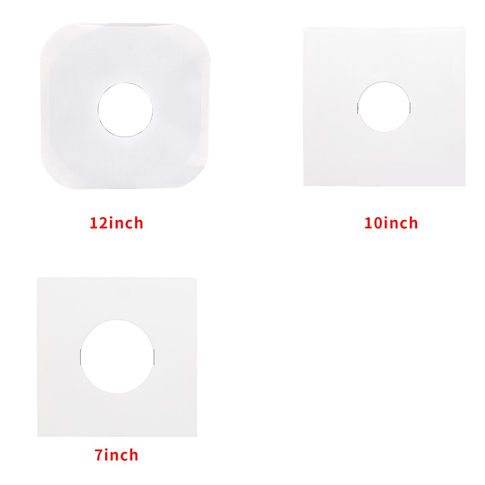 100pcs LP Album Cover Dustproof Inner Home Audio Container Protective 7 10 12inch Thickened Vinyl Sleeve Accessories
